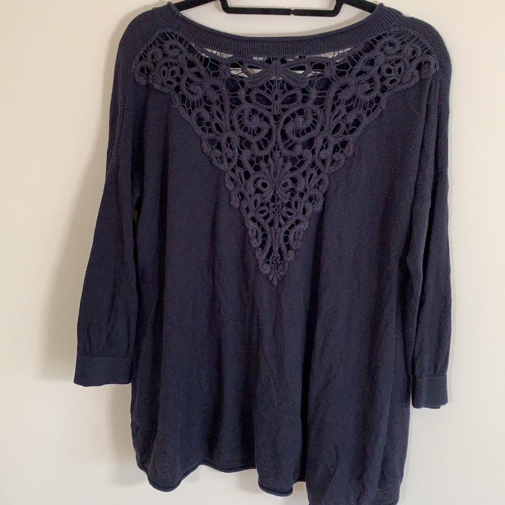 Lace Back Sweater
